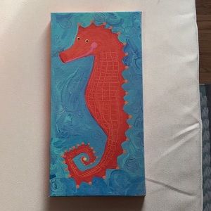 Oopsy Daisy Fine Art for Kids Seahorse Canvas🔆🏝